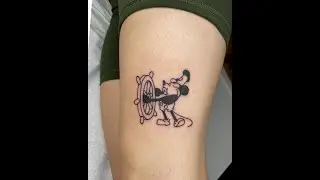 Steamboat Willie tattooed animation