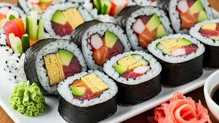 Relaxing ASMR Sushi Making at Home 🍣 | Step-by-Step Cooking