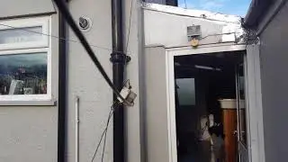 HW42HP OCFD Antenna half laying on the ground. Good results on PSKreporter. Sorry for the mess!