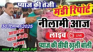 नई लाल प्याज़ की लाइव नीलामी आज आसाराम सौरभ भाई प्याज कंपनी अलवर राजस्थान।Pyaj Bhav Aaj Alwar Mandi 