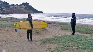 Officers Go on Patrol in Pacifica to Keep Beach Clear