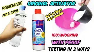 How to make slime activator at home with proof/Homemade slime/How to make slime without borax/#slime