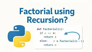 Find factorial using recursion in python language 