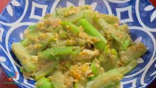 Люффа с яйцами (простое блюдо азиатской кухни)
