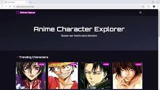 Anime Nexus 🚀 | Explore Your Favorite Anime Characters with This Stunning React App!