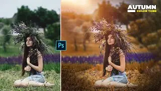 Photoshop cc Tutorial; How to Make Autumn Sunset Light Color Correction #Photoshop