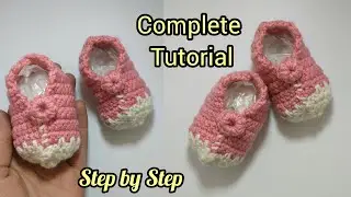 Easy Crochet Baby Shoes Tutorial | Step by Step for Beginners