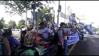 Marcha en contra de la farsa electoral en Nicaragua