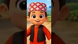 Dhaka Topi Sirai Ma 🎩 | Cute Nepali Kids Song | Fun Dance Rhyme for Toddlers & Babies #nepalirhymes