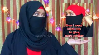 How i wear my hijab cap to give volume in hijab 🧕🏾 v easy & quick tutorial 🌸 under hijab tutorial