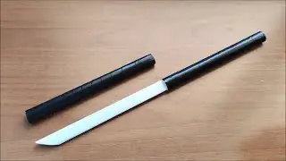 Wie man ganz einfach ein Papiermesser herstellt (mit Scheide)
