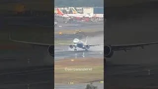 RAINY TAKEOFF of INDIGO A321NEO at Chennai Airport #shorts #plane #aviation #a321 #chennai