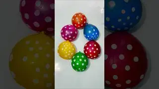 6 colourful balloons Orbeez and water interesting Pop reverse asmr video।#asmr #satisfying #shorts