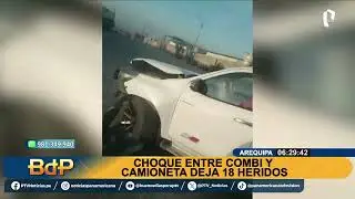 Confirman que un menor de edad manejaba combi que se estrelló con camioneta en Arequipa