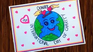 International Charity Day Drawing | International Charity Day Easy Drawing | Charity Day Poster
