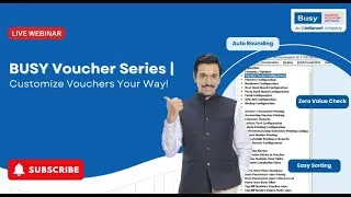 Master Voucher Series in BUSY! 🔄 Customize Billing for Any Business Scenario | BUSY Software
