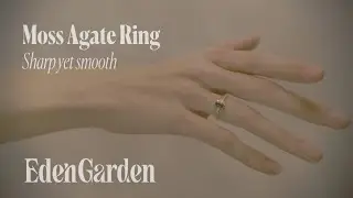 A Ring for the Forest Bride &ndash; Moss Agate & Gold Leaves