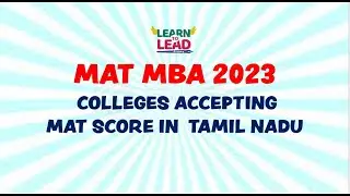 MAT MBA | SCORE ACCEPTING COLLEGES in TAMILNADU | #mat2023 #tamilnadu