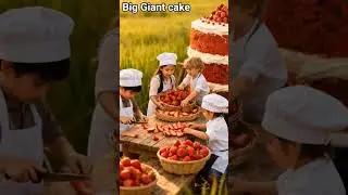 Chef Kids build giant cake #giantcake #cakedesign