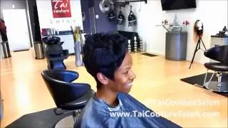 Short Hair | Pixie Haircut w/Blackberry Hair Glaze
