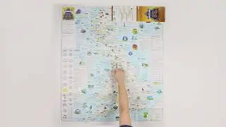 Marvellous Maps Solid Gold Great British Bucket List Map