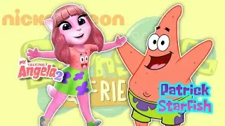 PATRICK STARFISH dress up challenge 👗🎀 | My Talking Angela 2 #patrickstarfish #patrickstardressup 