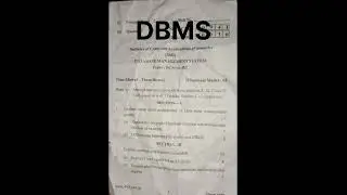 (2022) Question paper :-Database management system||B.C.A-2 (semester 4) || Punjab university