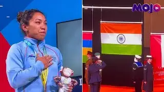 Tears Of Joy | Mirabai Chanu Wins Gold, Breaks Down During India&rsquo;s National Anthem At #CWG2022