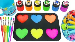 Satisfying Video DIY How To Make Rainbow Perfect Fruits & Slime Mixed with Heart Paints SPRUNKI ASMR