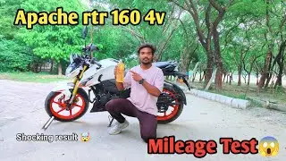 Apache rtr 160 4v Mileage Test 😱 | wait for end 🤯 | Comment मैं बताओ कितने का माइलेज देगी 160 4v??
