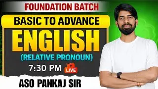 English Foundation Batch | PRONOUN |  || BY: ASO Pankaj Sir