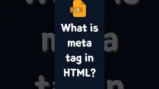 meta tag in HTML || HTML Interview Questions 2024  #html5 #interviewquestions #shorts