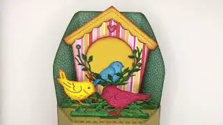 Bird-themed Platform Pop-up Birthday card