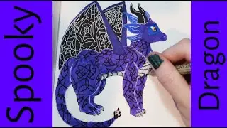 Halloween Spiderweb Dragon for Day 14 of #Dragonary