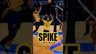 Crazy Brazil Volleyball Rally Spike and Save #volleyball #voleibol #vnl #volleyballworld