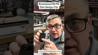 Тонкий зажим для бейджа Rockwood MI PD