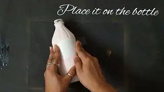 Easy way how to use deco transfer sheet on glass bottle (step by step)