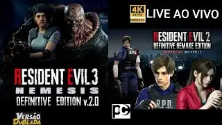 LIVE ON DO MSTRE RESIDENT EVIL 2 E RESIDENT EVIL 3 NEMESIS EDI&Ccedil;AO DEFINITIVA 4K60FPS,AT&Eacute; ZERAR