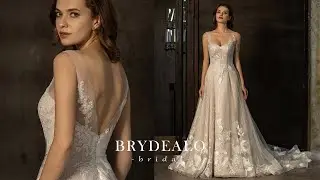 Style 2Q038 | Romantic Designer Strap Lace A-line Wedding Dress with Court Train