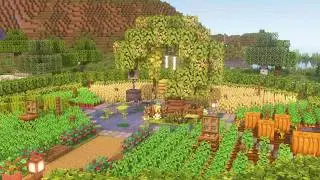 [Minecraft] 🥔🎃 Aesthetic Crop Farm Tutorial / Mizuno's 16 Craft Resource Pack