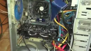 Установка новой Asus GeForce GTX 950 STRIX в системный блок.