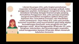 pengaruh literasi keuangan terhadap minat generasi Z menggunakan dompet digital(Spaylater).