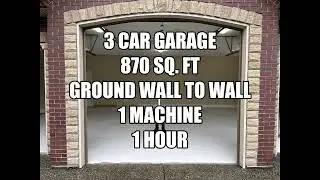 Ready For Epoxy  - See How To Grind a 870 sq. ft. Garage in 1 Hour - Wall to Wall - No Hand Edging!