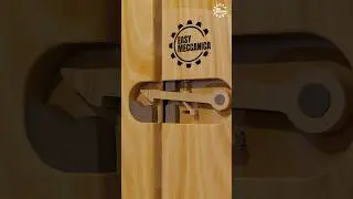 DIY Wooden Hidden Slide Door Lock System | EASY MECCANICA  #diy #wood #doorlock