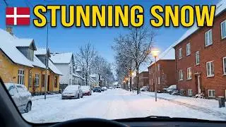 Winter Drive Through Aalborg, Denmark | Snowy Streets & Danish Winter Vibes