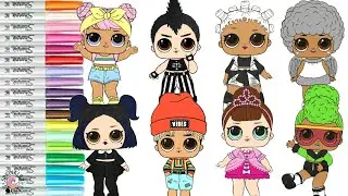 LOL Surprise Dolls Coloring Book Page Compilation Opposites Club Fresh Fancy Dawn Dusk and More