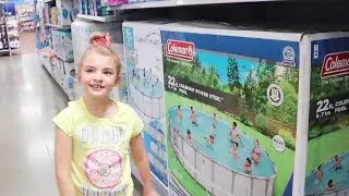 BUYING THE BIGGEST POOL AT WAL-MART! | Sam & Nia