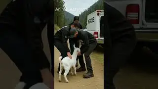 Goat Falls in Ravine, Baby Calls Rescue! #Goat #Rescue #Shorts #AnimalAidForce #Bravery #animals