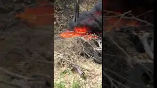 giant tire fire