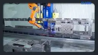 CLOOS - QIROX Robotersystem f&uuml;r das Schwei&szlig;en von Komponenten f&uuml;r Hochregallager